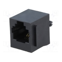 10 pcs : RJJU-64-1410-E1V-088 - Socket, RJ11, PIN: 4, Cat: 5, Layout: 6p4c, THT, straight
