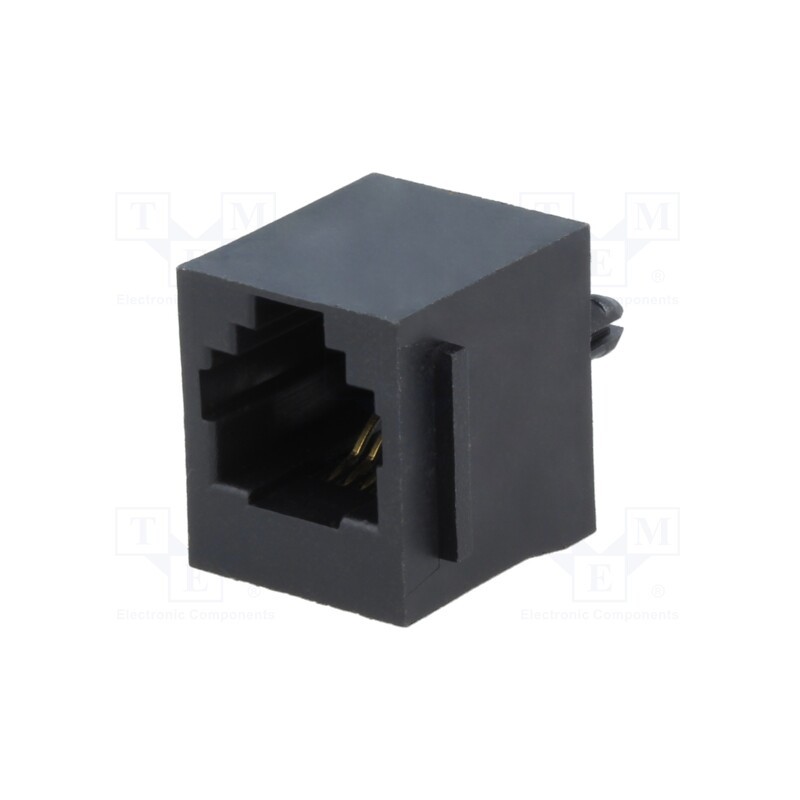10 pcs : RJJU-64-1410-E1V-088 - Socket, RJ11, PIN: 4, Cat: 5, Layout: 6p4c, THT, straight