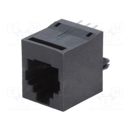 10 pcs : RJJU-66-1406-E1V-088 - Socket, RJ12, PIN: 6, Cat: 5, Layout: 6p6c, THT, straight