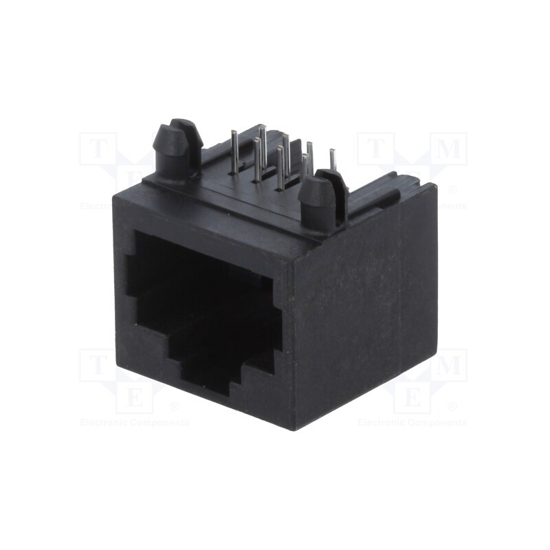 10 pcs : RJJU-88-141-EJH-142 - Socket, RJ45, PIN: 8, Cat: 5, Layout: 8p8c, THT, angled