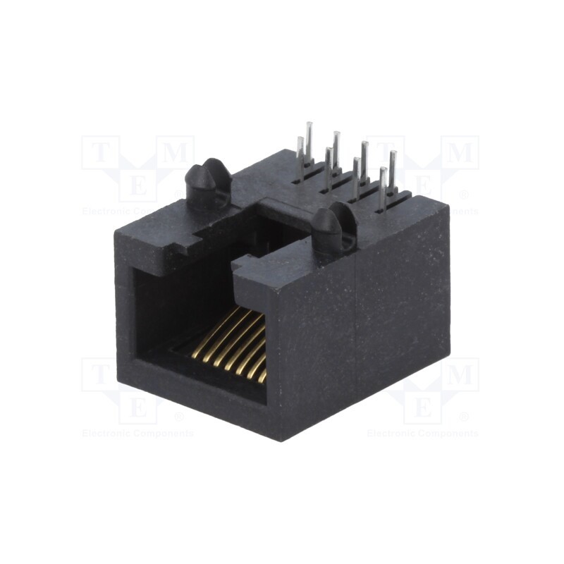 10 pcs : RJJU-88-142-E3H-033 - Socket, RJ45, PIN: 8, Cat: 5, Layout: 8p8c, THT, angled