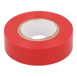 10 rol : TAŚMA 2701W 15MM/20M CZERWONA - Tape: electrical insulating, W: 19mm, L: 20m, Thk: 0.13mm, red, 60°C