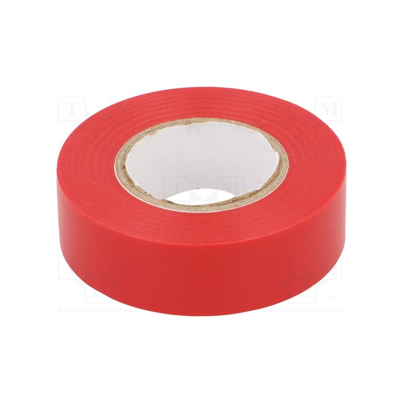 10 rol : TAŚMA 2701W 15MM/20M CZERWONA - Tape: electrical insulating, W: 19mm, L: 20m, Thk: 0.13mm, red, 60°C