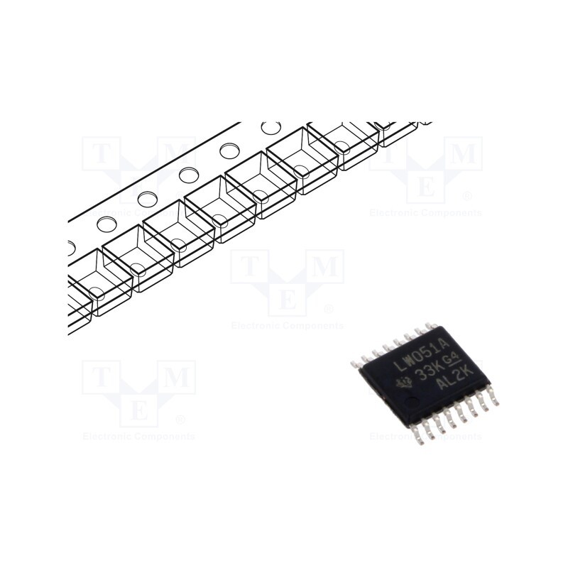 10 pcs : SN74LV4051APWR - IC: digital, demultiplexer,multiplexer, Ch: 8, SMD, TSSOP16, 74LV