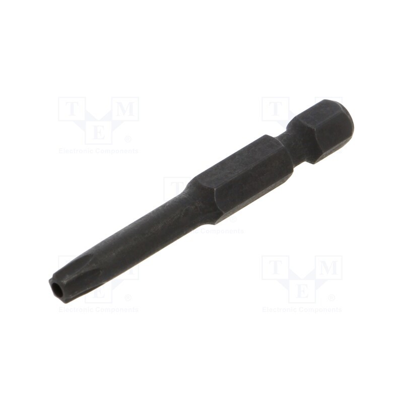 10 pcs : 715025U - Screwdriver bit, Torx® with protection, T25H, Overall len: 50mm
