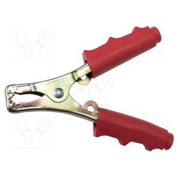 10 pcs : BU-117-2 - Crocodile clip, 60A, Grip capac: max.22mm, Overall len: 112mm, red