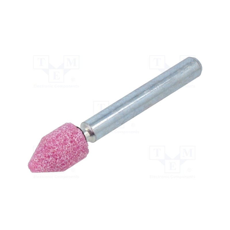 10 pcs : MB.002 - Grindingstone, Ø: 10mm, Ø: 6mm, Tip mat: aluminium oxide