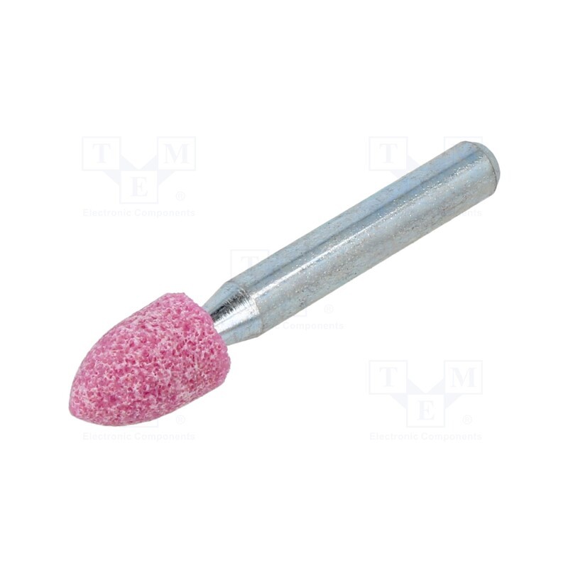 10 pcs : ML.004 - Grindingstone, Ø: 10mm, Ø: 6mm, Tip mat: aluminium oxide