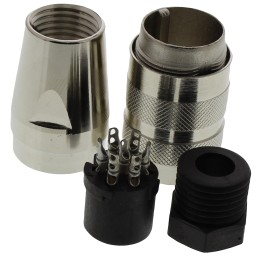 1 pcs - Amphenol Industrial, C 091 D 7 Pole M16 Din Socket, 5A, 300 V ac/dc IP67, Screw On, Female, Cable Mount