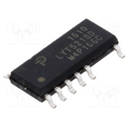 10 pcs : LYT5218D - IC: PMIC, AC/DC switcher,LED driver, 90÷308V, Ubr: 650V, SO16B