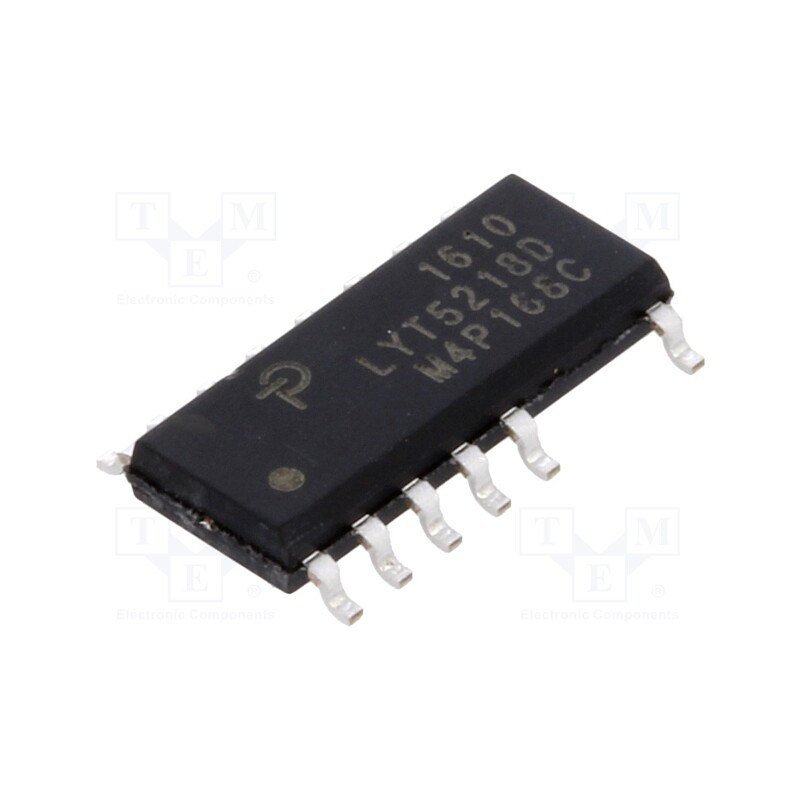 10 pcs : LYT5218D - IC: PMIC, AC/DC switcher,LED driver, 90÷308V, Ubr: 650V, SO16B