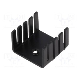 10 pcs : ATS-PCBT1078 - Heatsink: extruded, U, TO220, black, L: 19mm, W: 19mm, H: 12.7mm