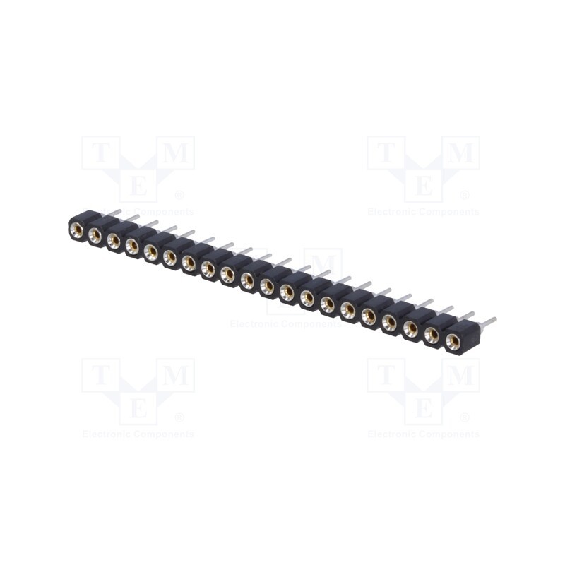 10 pcs : DS1002-01-1*20V13-JK - Socket: integrated circuits, SIL20, Pitch: 2.54mm, precision, THT