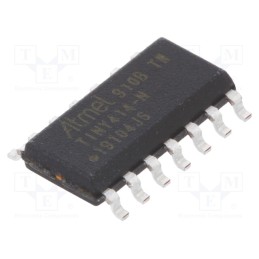 10 pcs : ATTINY414-SSN - IC: AVR microcontroller, SO14, Ext.inter: 12, Cmp: 1, ATTINY, 1.27mm