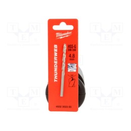 10 pcs : 4932352355 - Drill bit, for metal, Ø: 4.8mm, high speed steel grounded HSS-G