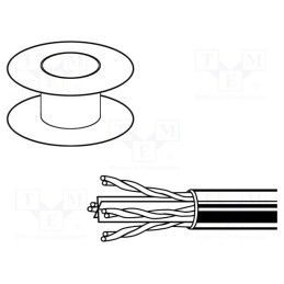20 m : 7965ENH.00A305 - Wire, U/UTP, 4x2x23AWG, 6, solid, Cu, LSZH, blue, 305m, Øcable: 5.7mm