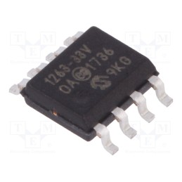 10 pcs : TC1263-3.3VOA - IC: voltage regulator, LDO,fixed, 3.3V, 0.5A, SO8, SMD, , ±0.5%