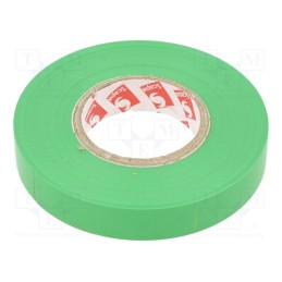 10 rol : TAŚMA 2702A 12MM/25M ZIELONA - Tape: electrical insulating, W: 12mm, L: 25m, Thk: 130um, green, 180%