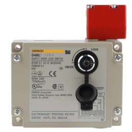 1 pcs - Omron D4BL Series Solenoid Interlock Switch, Power to Unlock, 24V dc