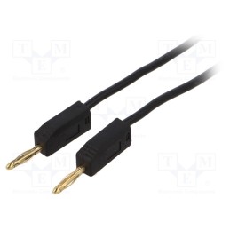10 pcs : - Test lead, banana plug 2mm,both sides, Len: 0.5m, black