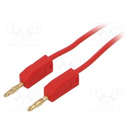 10 pcs : - Test lead, banana plug 2mm,both sides, Len: 0.5m, red