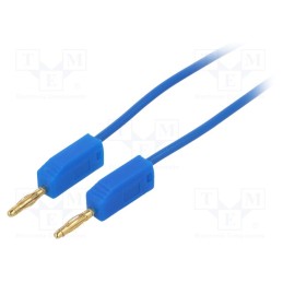 10 pcs : - Test lead, banana plug 2mm,both sides, Len: 0.5m, blue