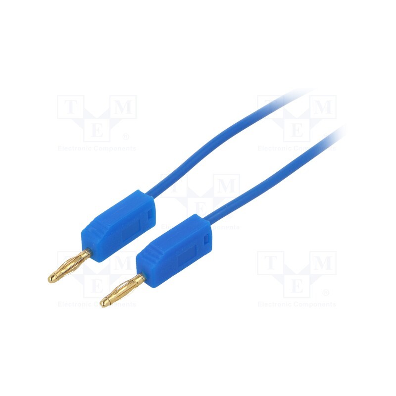 10 pcs : - Test lead, banana plug 2mm,both sides, Len: 0.5m, blue