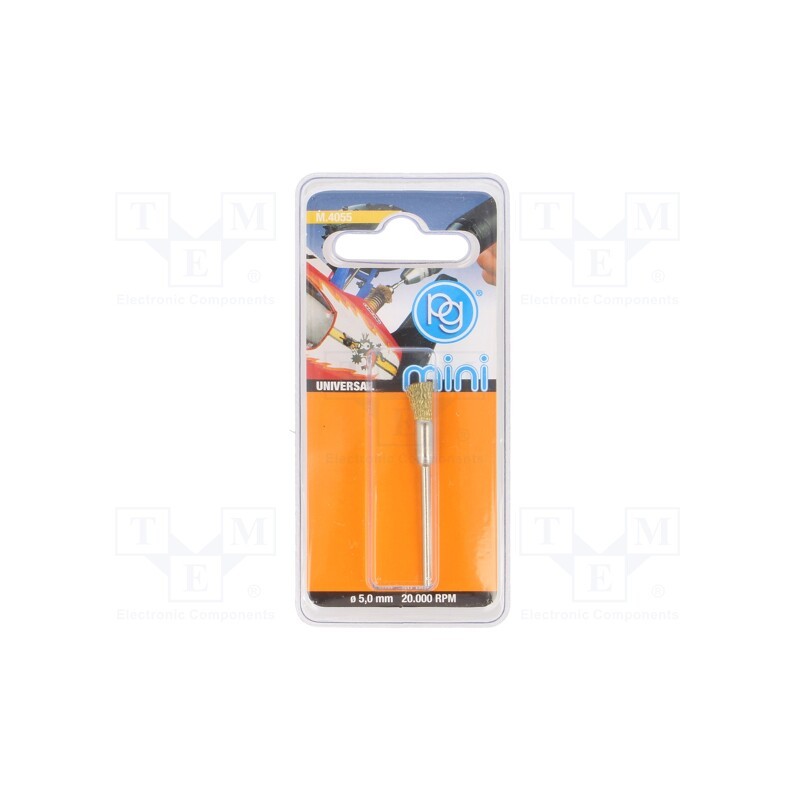 10 pcs : M.4055 - Brush, 5mm, Ø: 2.35mm, brass