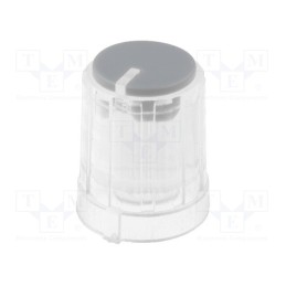 10 pcs : - Knob, miniature,with pointer, plastic, Øshaft: 6mm, Ø13.3x16.5mm