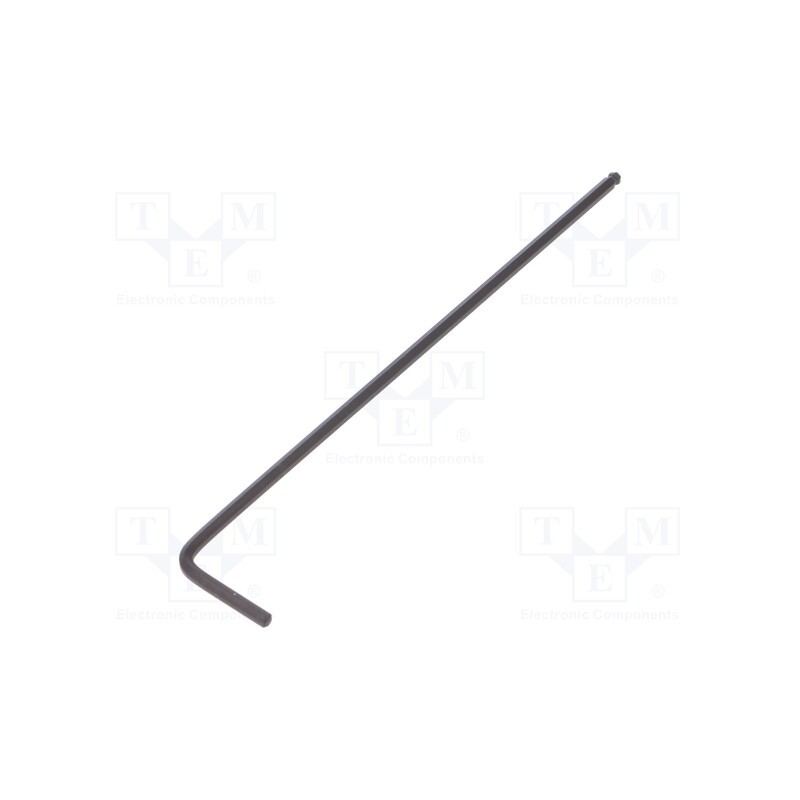 10 pcs : 3868 - Wrench, hex key,spherical, HEX 2mm, Overall len: 101mm