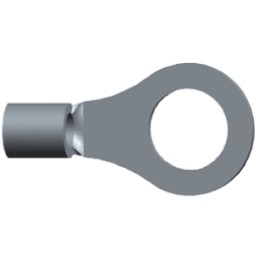 25 pcs - TE Connectivity, SOLISTRAND Uninsulated Ring Terminal, M10 (3/8) Stud Size, 6.6mm² to 10.5mm² Wire Size