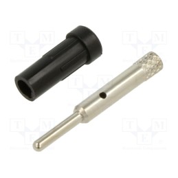 10 pcs : 63.9318-21 - Socket, 2mm banana, 10A, 30VAC, 60VDC, Overall len: 24.5mm, black