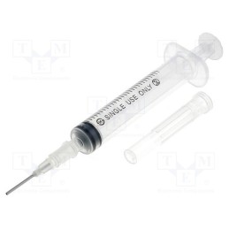 10 pcs : - Syringe, 3ml, Kit: needle