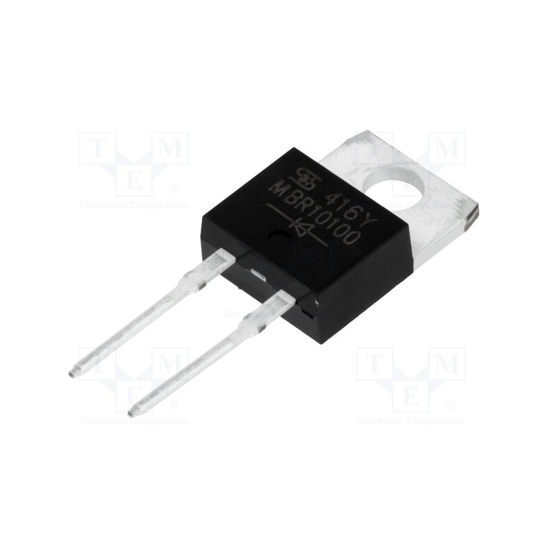 10 pcs : MBR10100 - Diode: Schottky rectifying, THT, 100V, 10A, TO220AC,