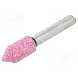 10 pcs : MB.003 - Grindingstone, Ø: 10mm, Ø: 6mm, Tip mat: aluminium oxide