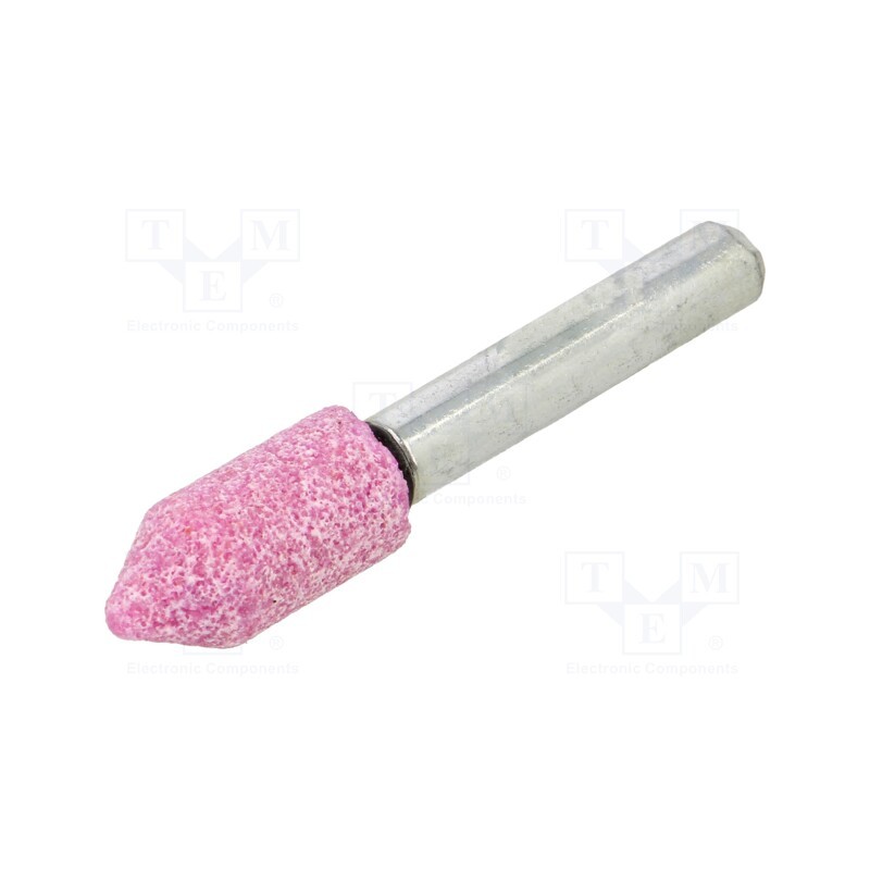 10 pcs : MB.003 - Grindingstone, Ø: 10mm, Ø: 6mm, Tip mat: aluminium oxide