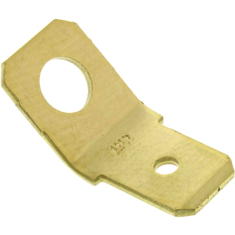 25 pcs - TE Connectivity FASTON .250 Uninsulated Male Spade Connector, PCB Tab, 6.35 x 0.81mm Tab Size