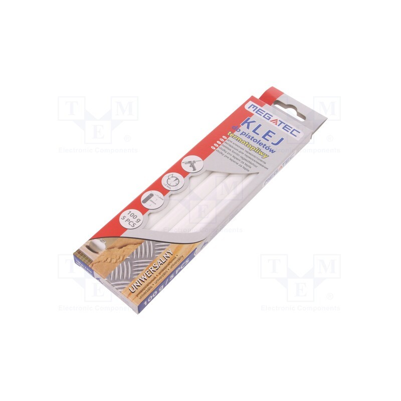 10 pcg : BN1021C UN BIA - Hot melt glue, Ø: 11mm, white, L: 200mm, Bonding: 15÷20s, 5pcs.