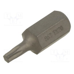 10 pcs : 867TX/20 - Screwdriver bit, Torx®, TX20, Overall len: 30mm