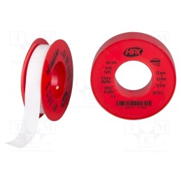 10 rol : PT1212 - Tape: sealing, W: 12mm, L: 12m, white, PTFE, max.260°C
