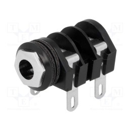 10 pcs : S4/BNB (CL1298A) - Socket, Jack 6,3mm, female, mono,external thread nut, ways: 2