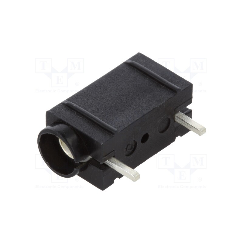 10 pcs : 571-0100 - Socket, 4mm banana, 10A, 250VDC, black, silver plated, PCB, 23.3mm