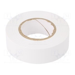 10 rol : TAŚMA 2701W 15MM/20M BIAŁA - Tape: electrical insulating, W: 19mm, L: 20m, Thk: 0.13mm, white