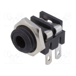 10 pcs : S6/BB (CL1382) - Socket, Jack 3,5mm, female, mono, ways: 2, angled 90°, soldering