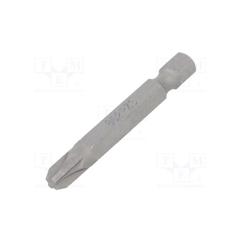10 pcs : 862PZ/3 - Screwdriver bit, Pozidriv®, PZ3, Overall len: 50mm
