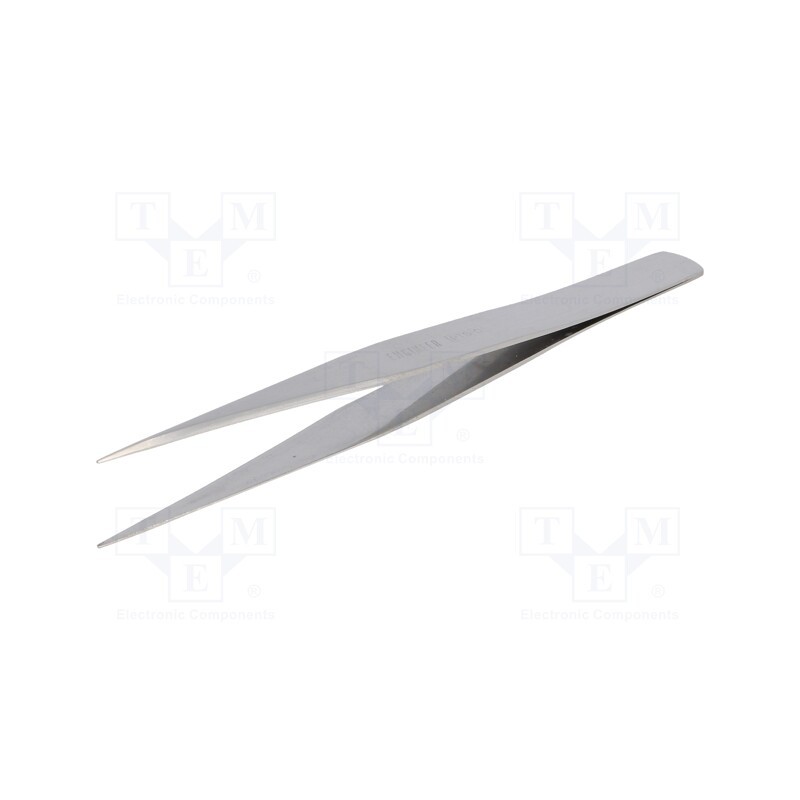 10 pcs : PTS-01 - Tweezers, 125mm, Blades: narrowed, Blade tip shape: rounded