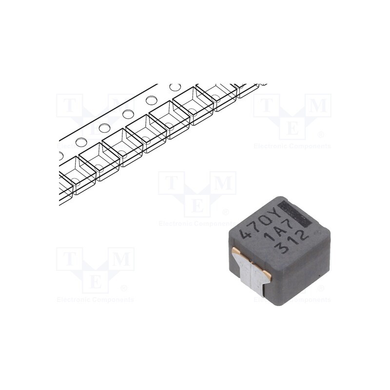 10 pcs : ETQP5M470YFM - Inductor: wire, SMD, 47uH, 4.1A, 156mΩ, ±20%, 7.5x7x5.4mm, -40÷150°C