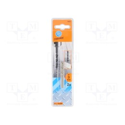 10 pcg : 10.03 - Drill bit, for metal, Ø: 3mm, 2pcs, blister