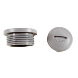 10 pcs - Alpha Wire Blanking Plug, M12, Chloroprene Rubber (O-Ring/Seal), Polyamide, 15mm Diameter, Threaded