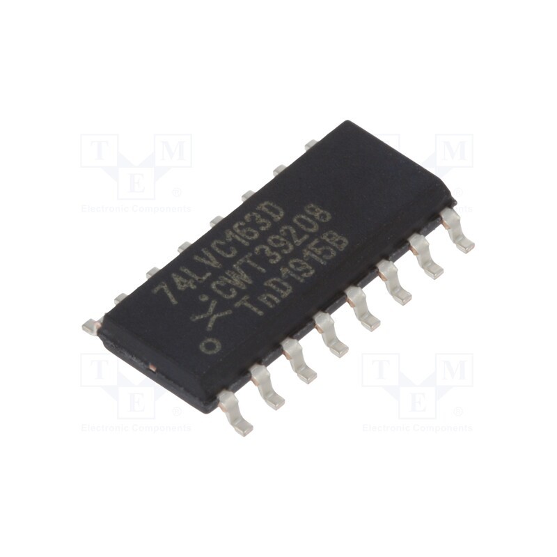 10 pcs : 74LVC163D,112 - IC: digital, 4bit,binary counter,synchronous reset, CMOS,TTL